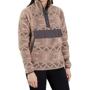 Carhartt Aztec Fleece Pullover Sweatshirt Relaxed Fit Women's Medium Geometric
